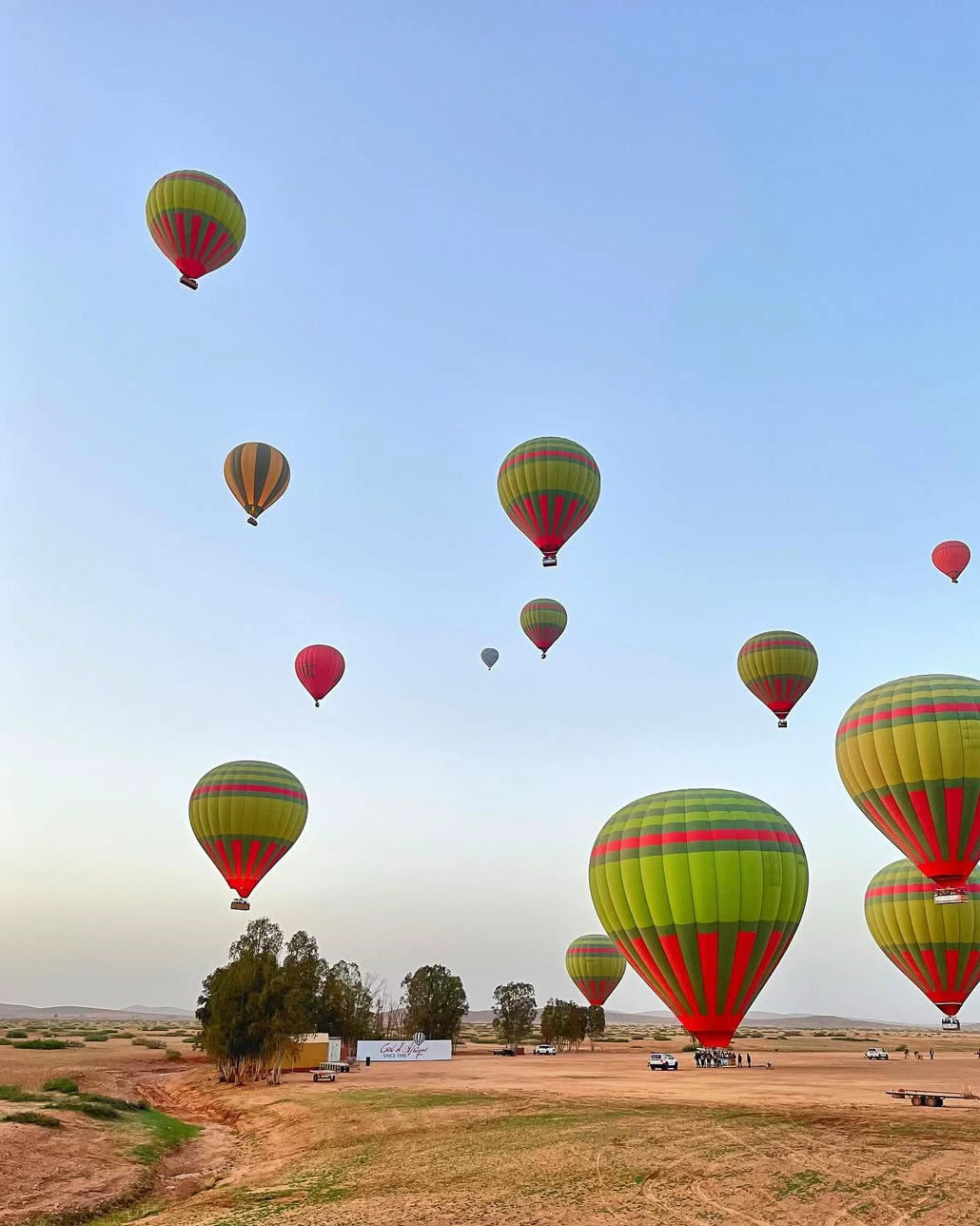 🎈 Paseo en Globo Aerostático – Marrakech desde el cielo: (Actividad de medio día) Precio total 99€ por persona 🔒Reserva tu plaza con una señal de 19€ y paga el resto el día de la excursión